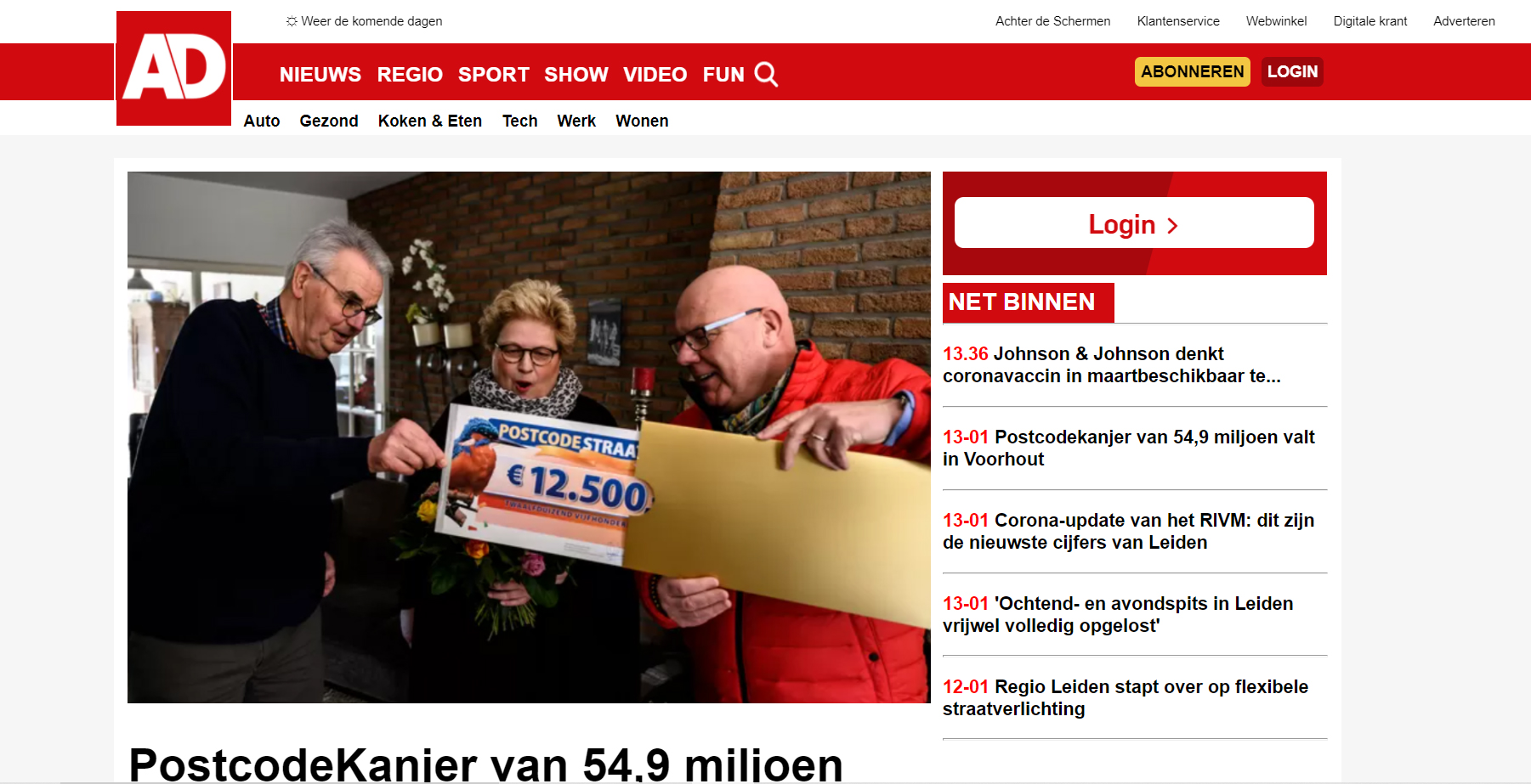 AD.nl oefening HTML, CSS